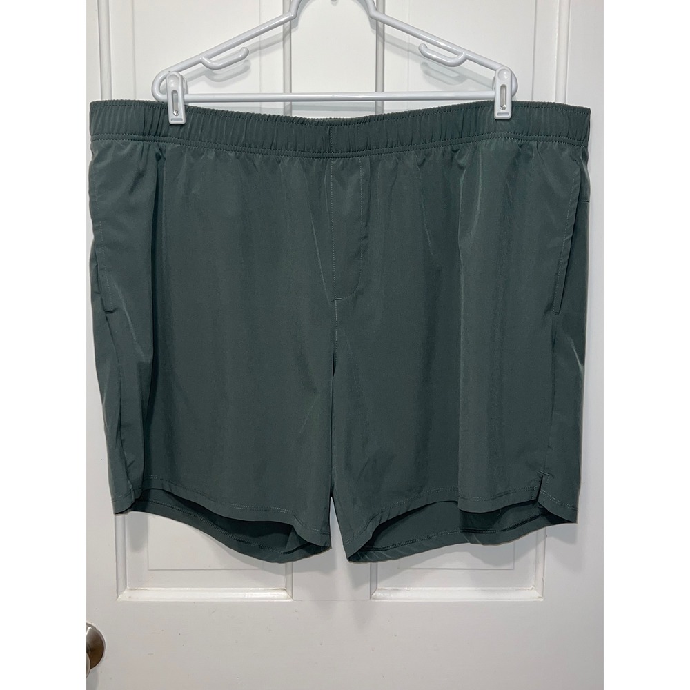 Athletic Works Mens 3XL Dark Green Performance Running Training Shorts 48-50